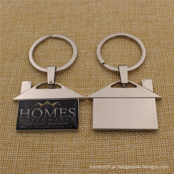 Hot Sale Custom Metal House Keychain com caixa de presente preta